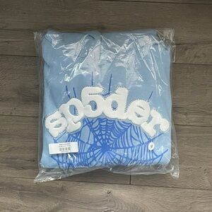 Spider Sky Blue Hoodie – Sizes S to XL